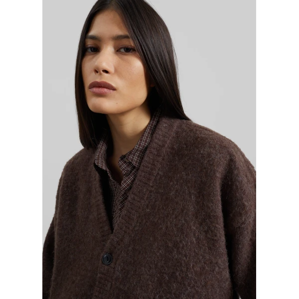 The Frankie Shop Amish Supplies Oversized Cardigan – Mud, view 4
