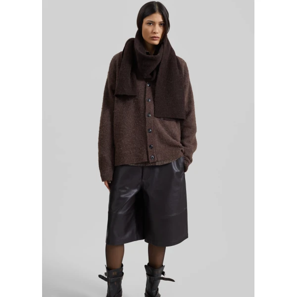 The Frankie Shop Amish Supplies Oversized Cardigan – Mud, view 7