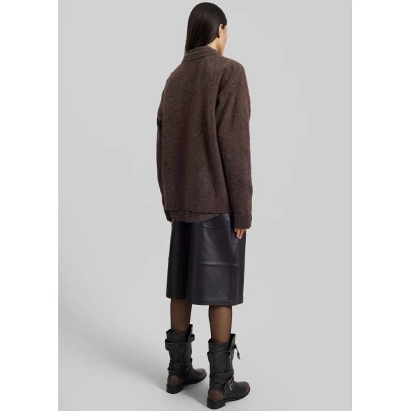 The Frankie Shop Amish Supplies Oversized Cardigan – Mud, view 8