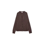 The Frankie Shop Amish Supplies Oversized Cardigan - Mud - Oversized Minimalist Knitwear in Mud - Shop at Coveti