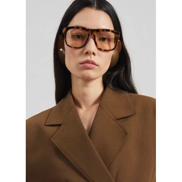 The Frankie Shop Antwerp Wrap Blazer – Brown, view 4