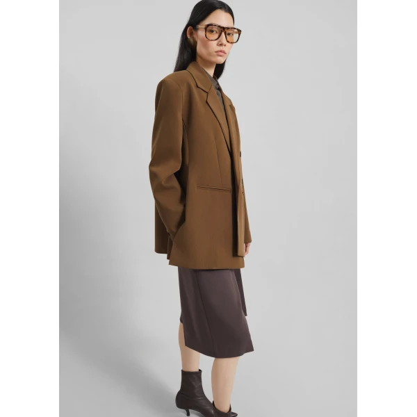 The Frankie Shop Antwerp Wrap Blazer – Brown, view 6
