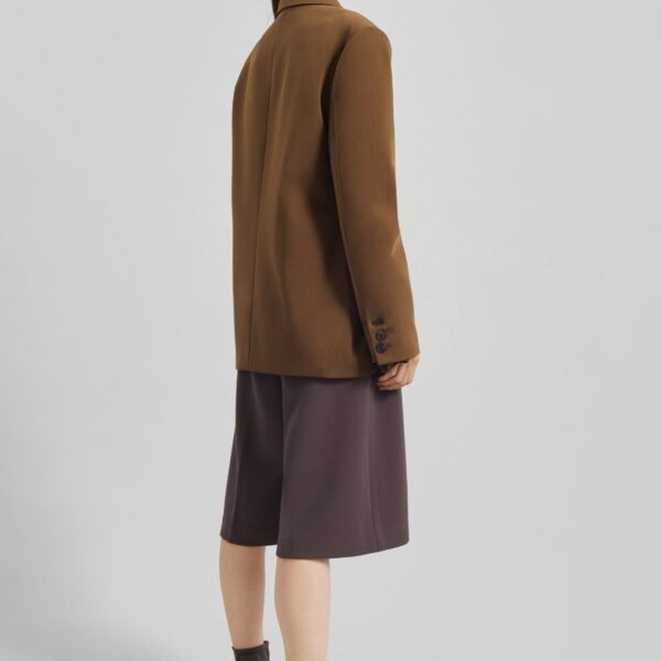 The Frankie Shop Antwerp Wrap Blazer - Brown - Oversized Minimalist Jackets in Brown - Shop at Coveti