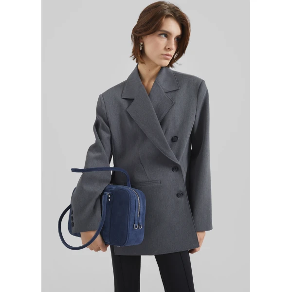 The Frankie Shop Antwerp Wrap Blazer – Grey, view 3