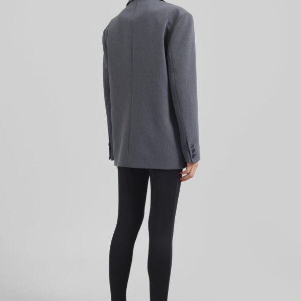 The Frankie Shop Antwerp Wrap Blazer - Grey - Oversized Minimalist Jackets in Grey - Shop at Coveti