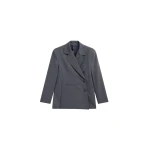 The Frankie Shop Antwerp Wrap Blazer - Grey - Oversized Minimalist Jackets in Grey - Shop at Coveti