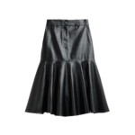 The Frankie Shop Arvika Faux Leather Mermaid Skirt - Black - Oversized Minimalist Skirts in Black - Shop at Coveti