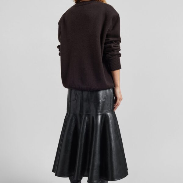The Frankie Shop Arvika Faux Leather Mermaid Skirt - Black - Oversized Minimalist Skirts in Black - Shop at Coveti