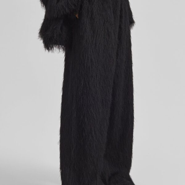 The Frankie Shop Baxter Fringed Track Pants - Black - Oversized Minimalist Pants in Black - Shop at Coveti