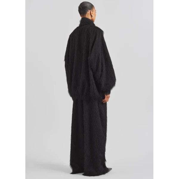 The Frankie Shop Baxter Fringed Track Pants – Black, view 7