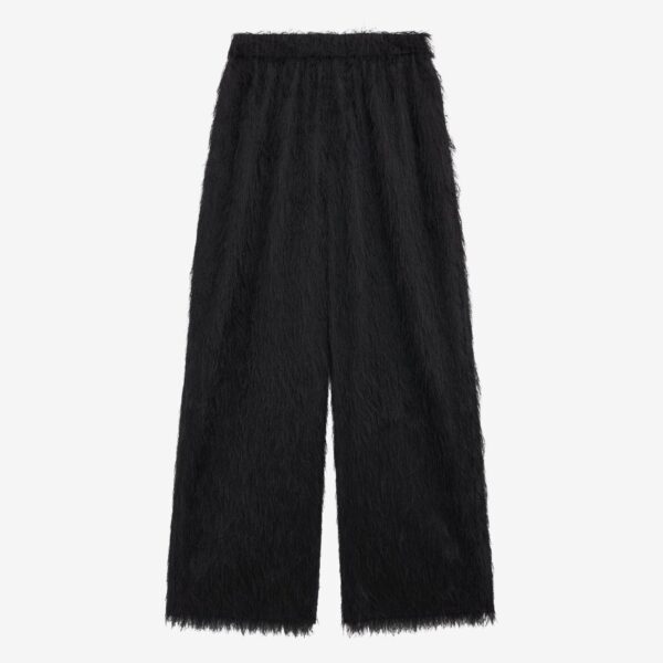 The Frankie Shop Baxter Fringed Track Pants - Black - Oversized Minimalist Pants in Black - Shop at Coveti