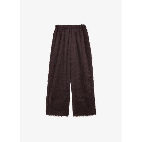 The Frankie Shop Baxter Fringed Track Pants – Dark Brown, view 8