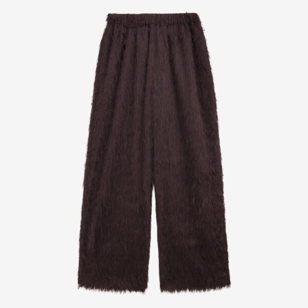 The Frankie Shop Baxter Fringed Track Pants - Dark Brown - Oversized Minimalist Pants in Brown - Shop at Coveti