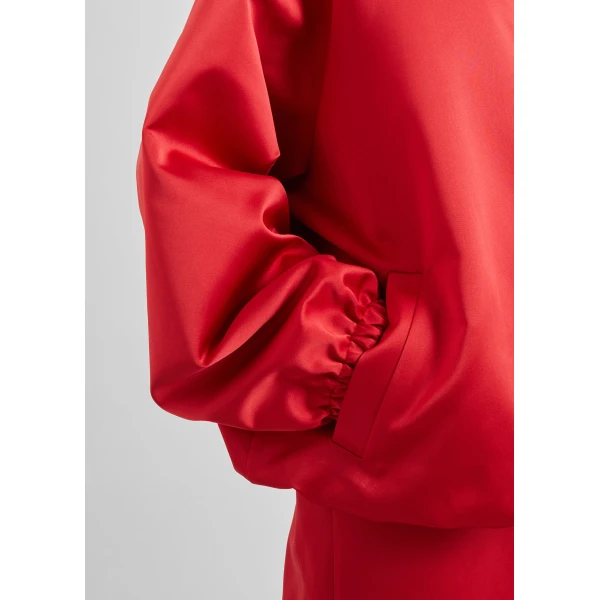 The Frankie Shop Baxter Satin Track Jacket – Red, view 7