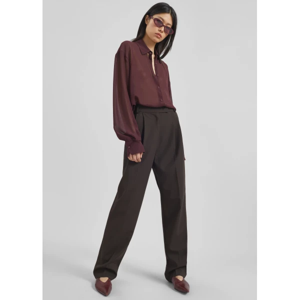 The Frankie Shop Bea Suit Pants – Dark Espresso, view 2