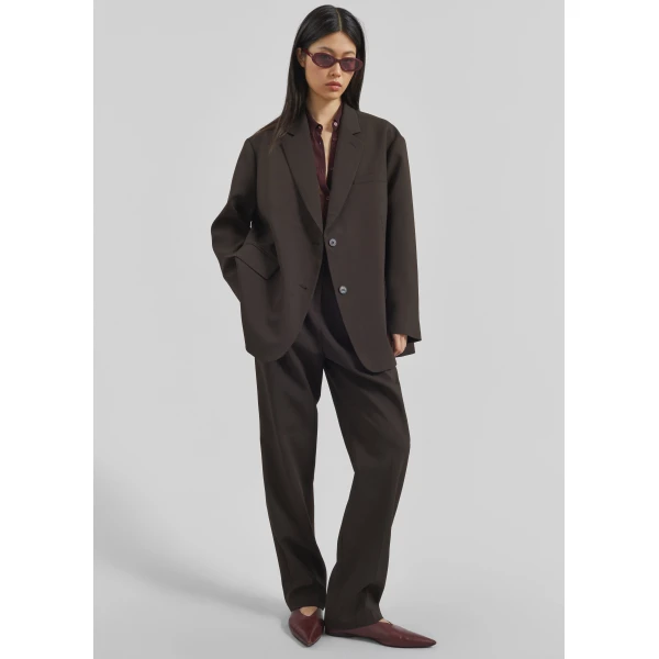 The Frankie Shop Bea Suit Pants – Dark Espresso, view 3