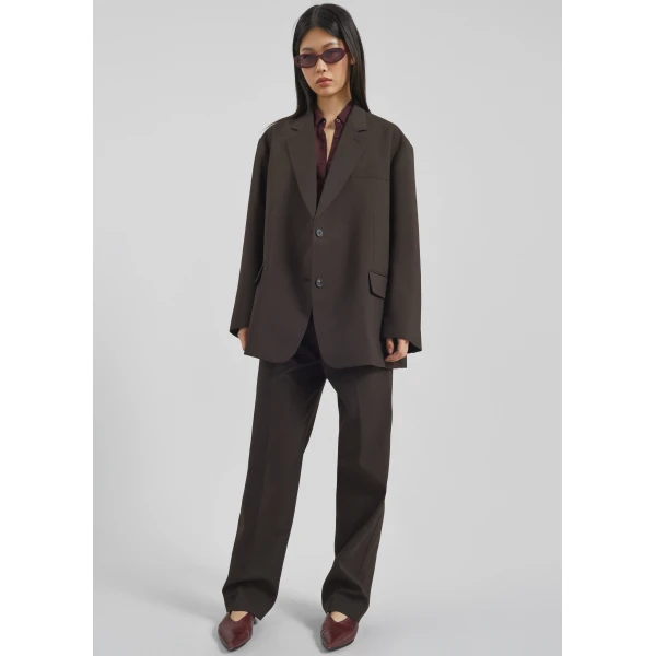 The Frankie Shop Bea Suit Pants – Dark Espresso, view 6