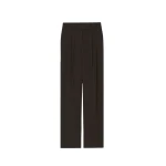The Frankie Shop Bea Suit Pants - Dark Espresso - Oversized Minimalist Pants in Brown - Shop at Coveti