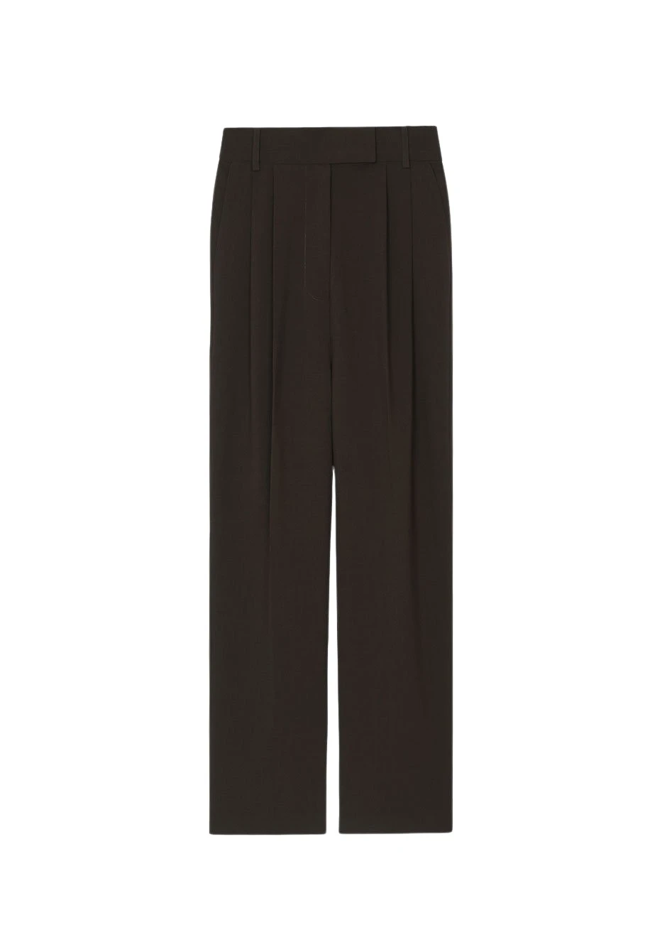 The-Frankie-Shop-Bea-Suit-Pants-Dark-Espresso-coveti88303_nobg The Frankie Shop Bea Suit Pants - Dark Espresso - Oversized Minimalist Pants in Brown - Shop at Coveti