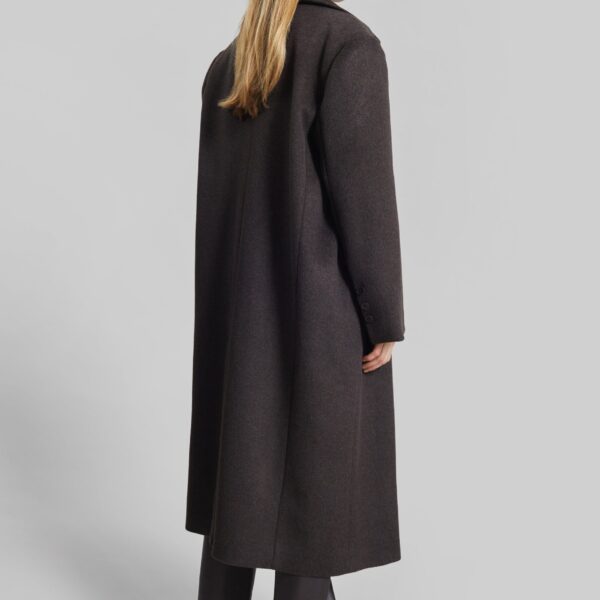 The Frankie Shop Bellace Wool Coat - Brown - Oversized Minimalist Coats in Brown - Shop at Coveti
