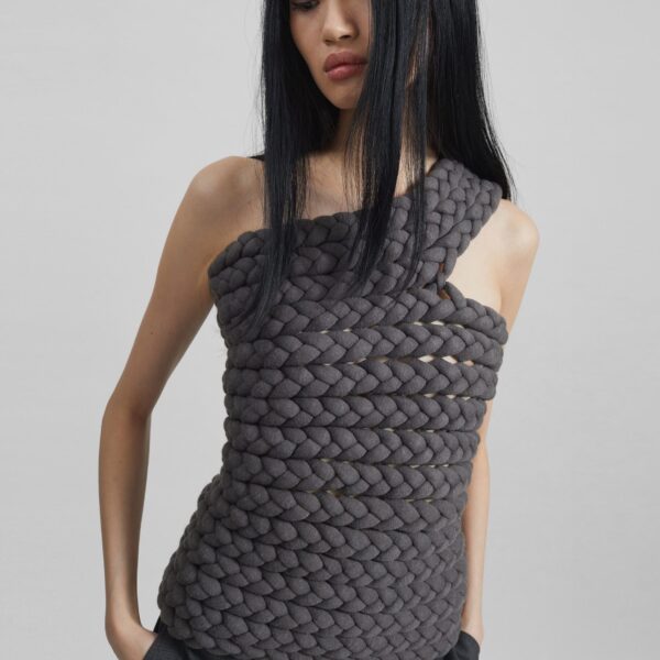 The Frankie Shop Bevza Tisto Top - Dark Grey - Oversized Minimalist Tops in Grey - Shop at Coveti
