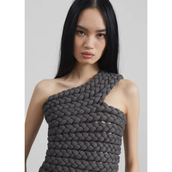 The Frankie Shop Bevza Tisto Top – Dark Grey, view 4