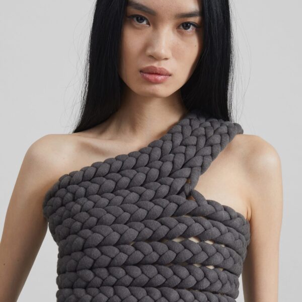 The Frankie Shop Bevza Tisto Top - Dark Grey - Oversized Minimalist Tops in Grey - Shop at Coveti