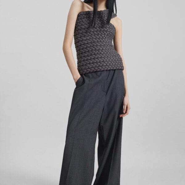 The Frankie Shop Bevza Tisto Top - Dark Grey - Oversized Minimalist Tops in Grey - Shop at Coveti