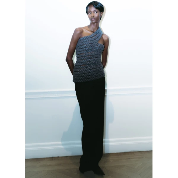 The Frankie Shop Bevza Tisto Top – Dark Grey, view 8