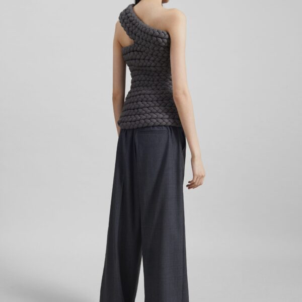 The Frankie Shop Bevza Tisto Top - Dark Grey - Oversized Minimalist Tops in Grey - Shop at Coveti