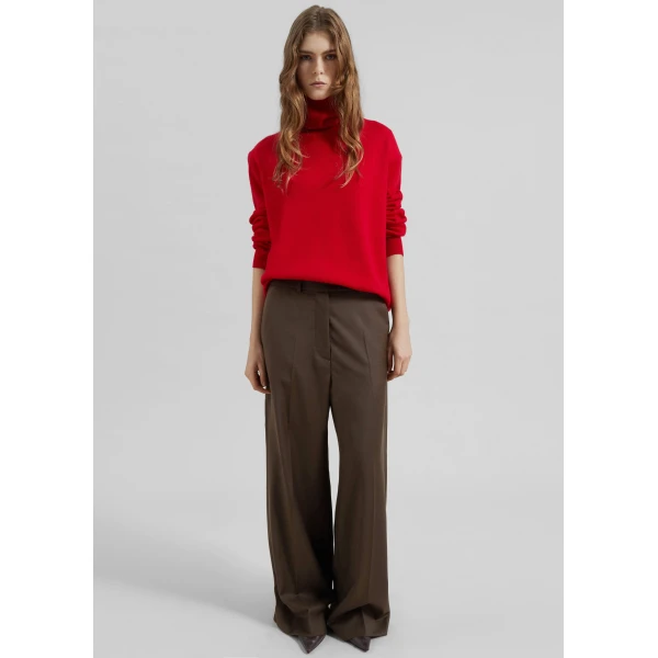 The Frankie Shop Brickell Flannel Trousers – Mocha, view 2