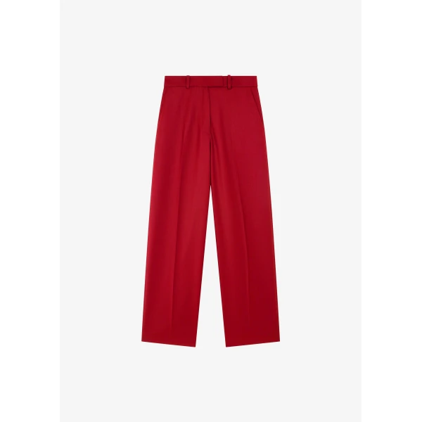 The Frankie Shop Brickell Satin Trousers – Red, view 8