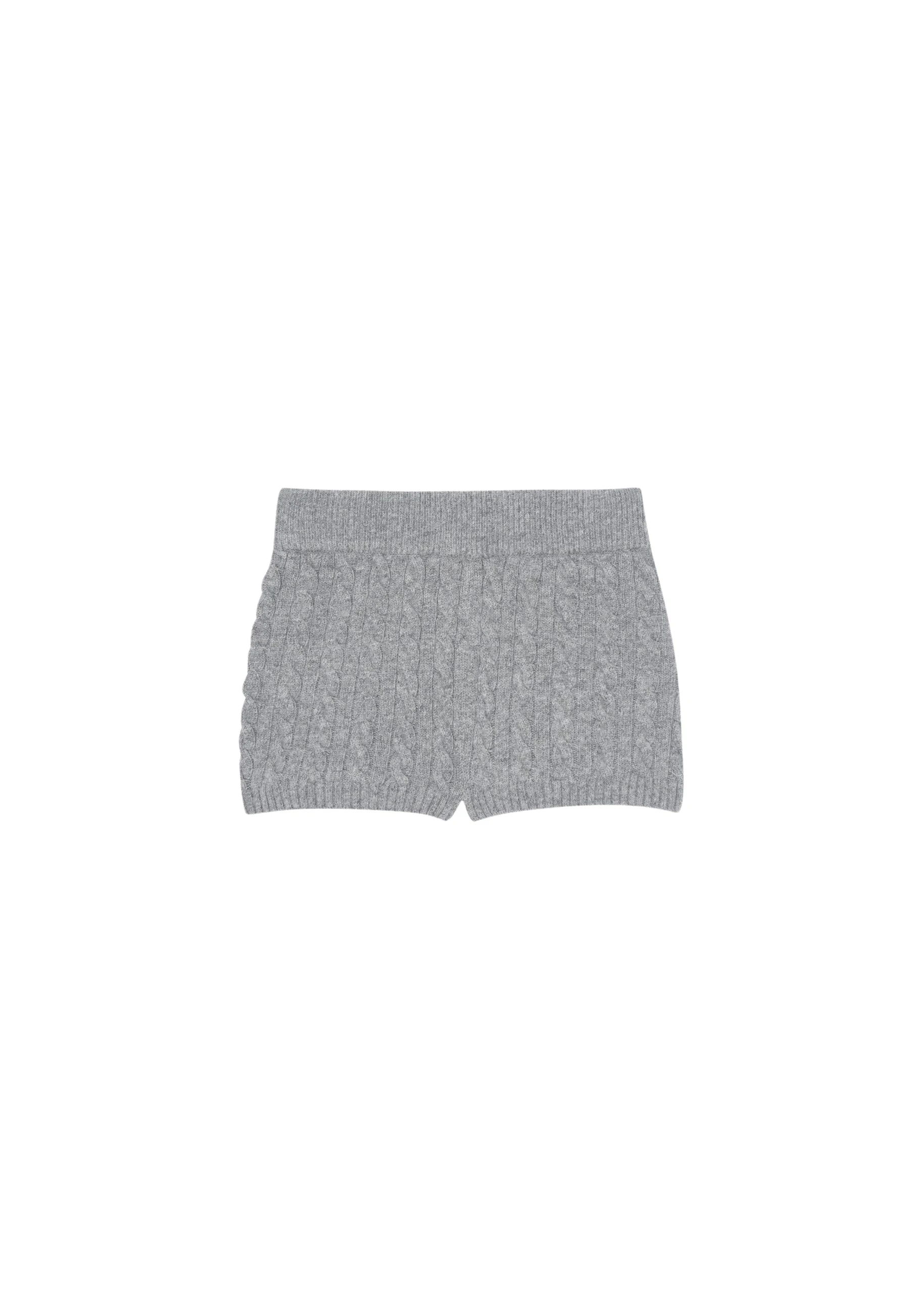 The Frankie Shop Brisbane Knit Mini Shorts - Grey - Oversized Minimalist Shorts in Grey - Shop at Coveti