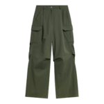 The Frankie Shop Bronte Cargo Pants - Army Green - Oversized Minimalist Pants in Green - Shop at Coveti