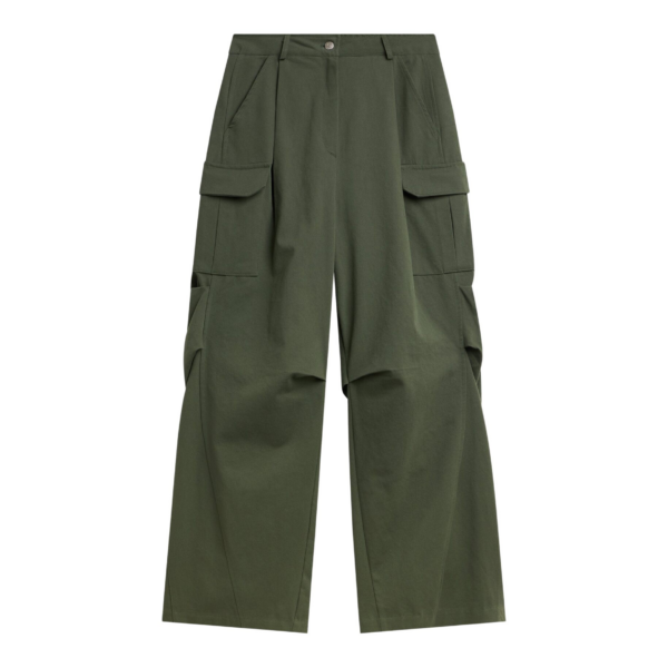The Frankie Shop Bronte Cargo Pants - Army Green - Oversized Minimalist Pants in Green - Shop at Coveti