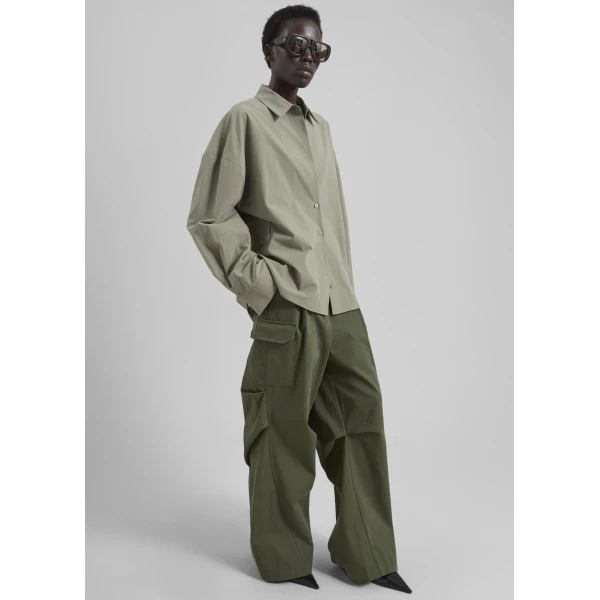 The Frankie Shop Bronte Cargo Pants – Army Green, view 7