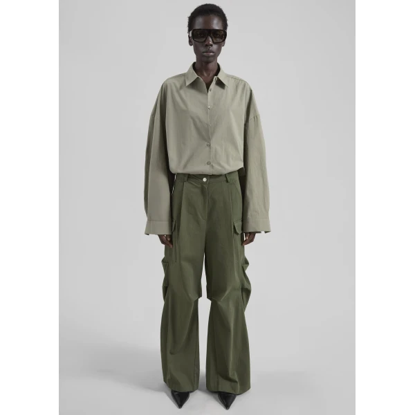The Frankie Shop Bronte Cargo Pants – Army Green, view 8