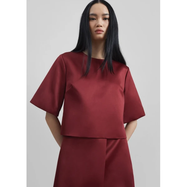The Frankie Shop By Malene Birger Hania Top – Cabernet, view 3