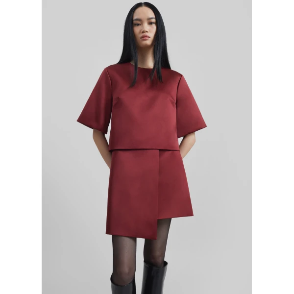 The Frankie Shop By Malene Birger Hania Top – Cabernet, view 6