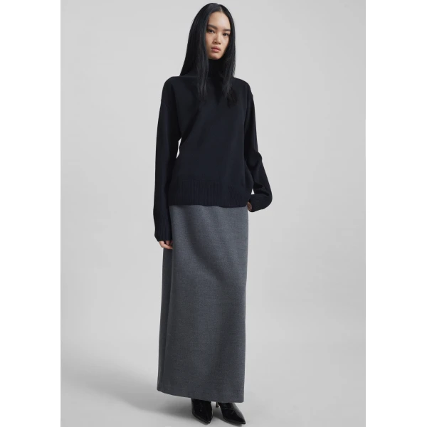 The Frankie Shop By Malene Birger Vanille Wool Sweater – Black, view 5