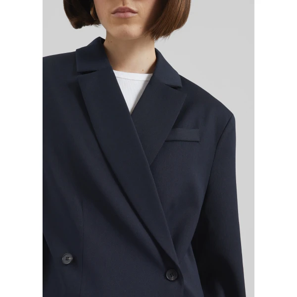 The Frankie Shop Calvay Crossover Blazer – Dark Navy, view 6