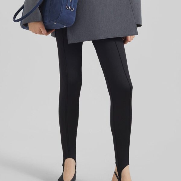 The Frankie Shop Caserta Stirrup Leggings - Black - Oversized Minimalist Pants in Black - Shop at Coveti