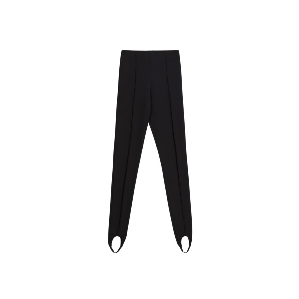 The Frankie Shop Caserta Stirrup Leggings - Black - Oversized Minimalist Pants in Black - Shop at Coveti