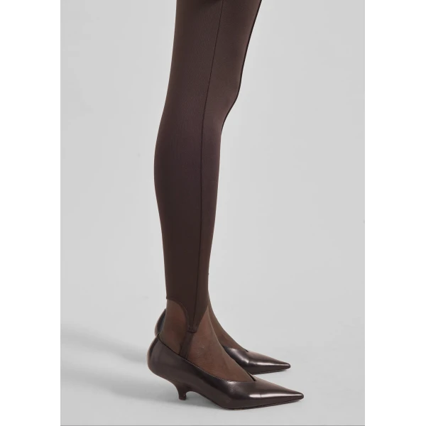 The Frankie Shop Caserta Stirrup Leggings – Brown, view 3