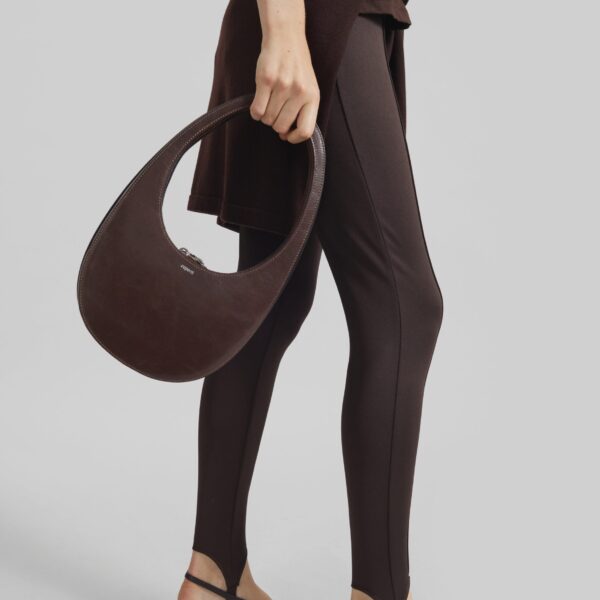 The Frankie Shop Caserta Stirrup Leggings - Brown - Oversized Minimalist Pants in Brown - Shop at Coveti