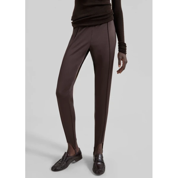 The Frankie Shop Caserta Stirrup Leggings – Brown, view 6