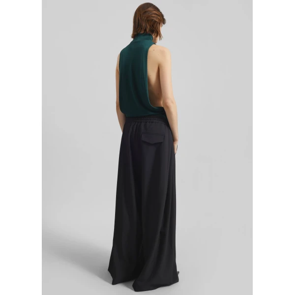 The Frankie Shop Corlen Pleated Wide Pants – Black, view 9