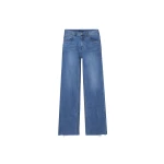 The Frankie Shop Dalston Jeans - Medium Wash - Oversized Minimalist Pants in Blue - Shop at Coveti
