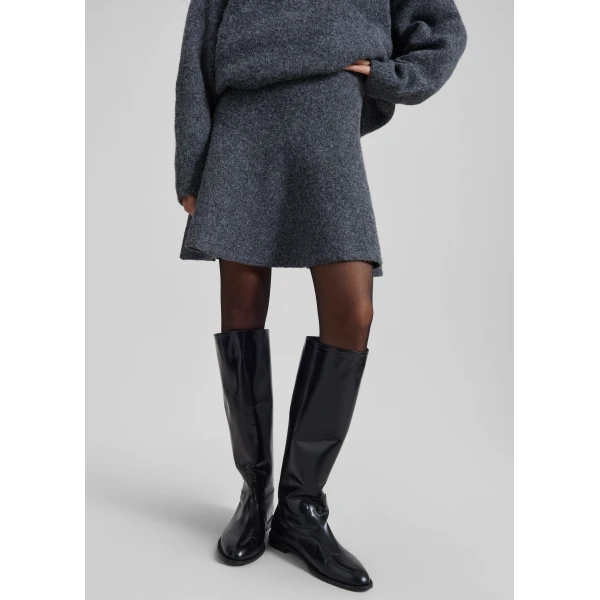 The Frankie Shop Dienne Knit Mini Skirt – Grey, view 4