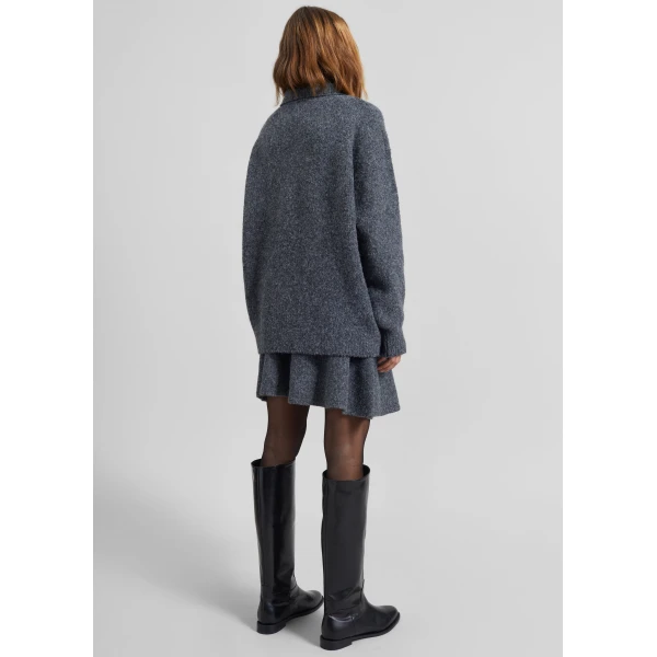 The Frankie Shop Dienne Knit Mini Skirt – Grey, view 8